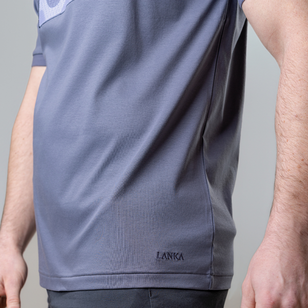 Steel Grey Small Waves T-Shirt