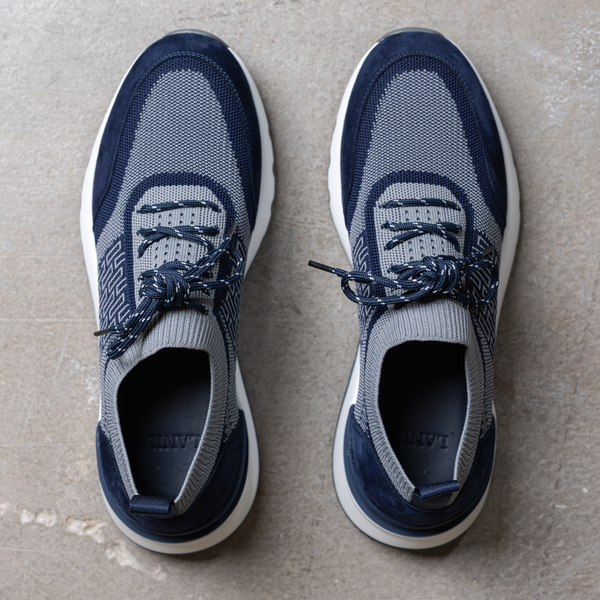 Navy Sky Knit Trainer