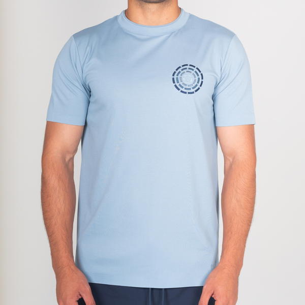 Steel Blue Mixed Circles T-Shirt