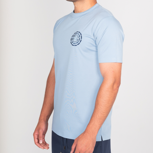 Steel Blue Mixed Circles T-Shirt