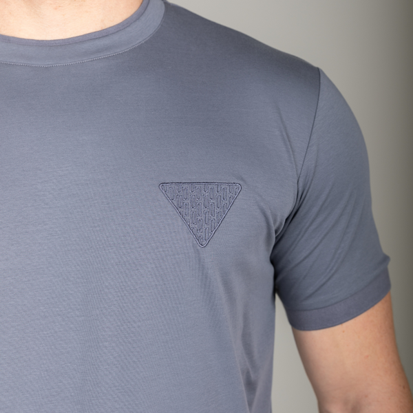 Premium Steel Grey Triangle T-Shirt