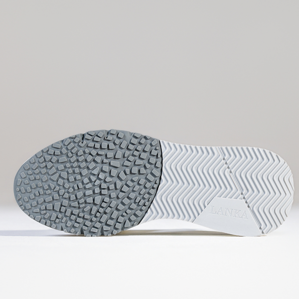 White & Grey Sky Knit Trainer