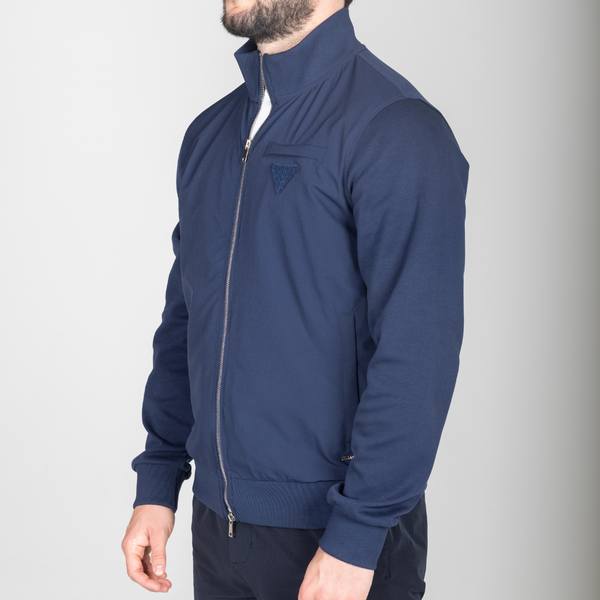 Navy Hybrid Zip Jacket