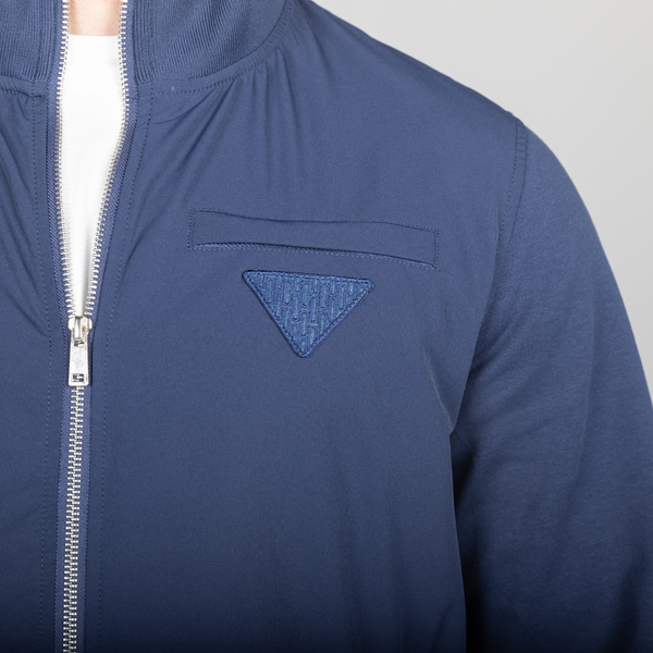 Navy Hybrid Zip Jacket