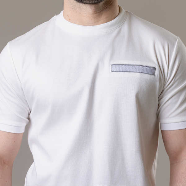 White with Stone Pocket T-Shirt