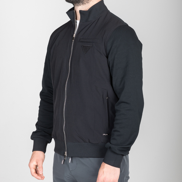 Black Hybrid Zip Jacket