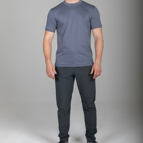 Premium Steel Grey Triangle T-Shirt