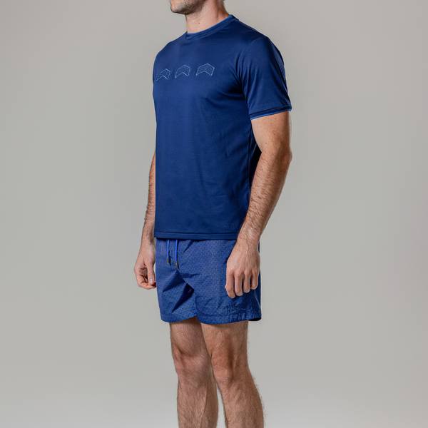 Navy Chevron Swim Shorts