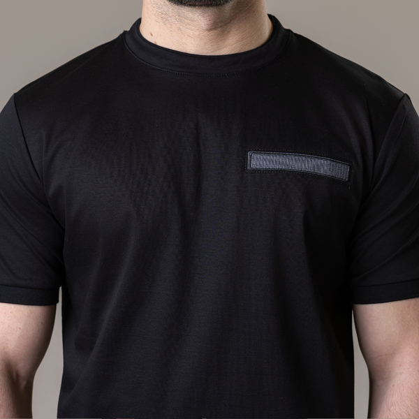 Black with Grey Pocket T-Shirt