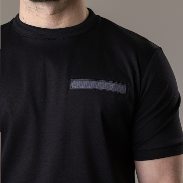 Black with Grey Pocket T-Shirt