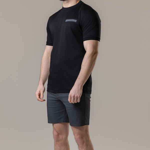 Black with Grey Pocket T-Shirt