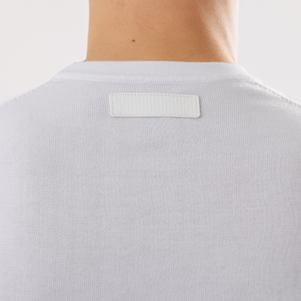 White Cotton Silk T-Shirt