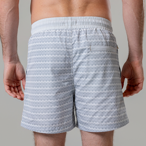 Light Grey Chevron Swim Shorts