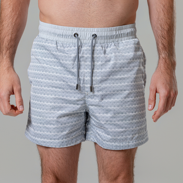 Light Grey Chevron Swim Shorts