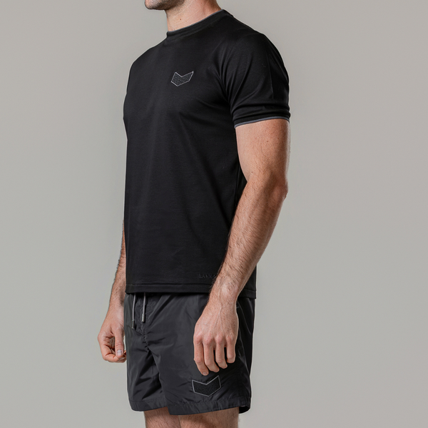 Black Chevron Swim Shorts