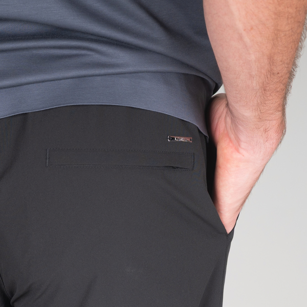 Black Luxe Cuffed Tech Pants