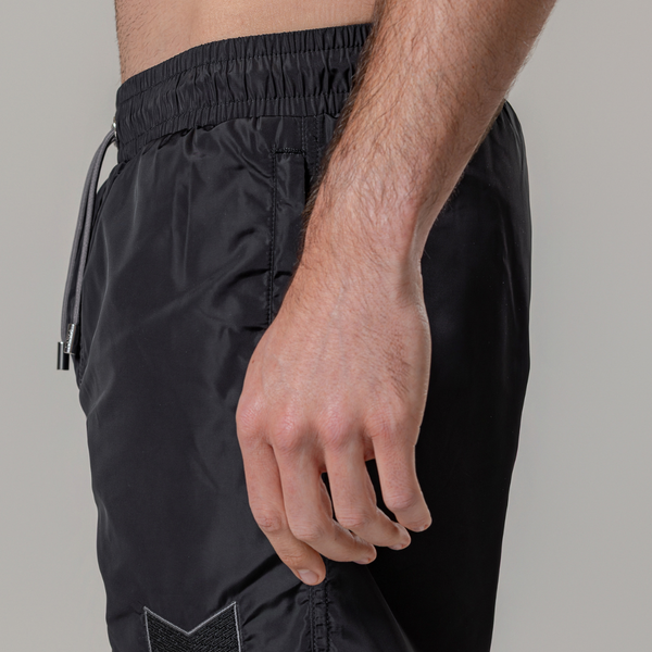 Black Chevron Swim Shorts